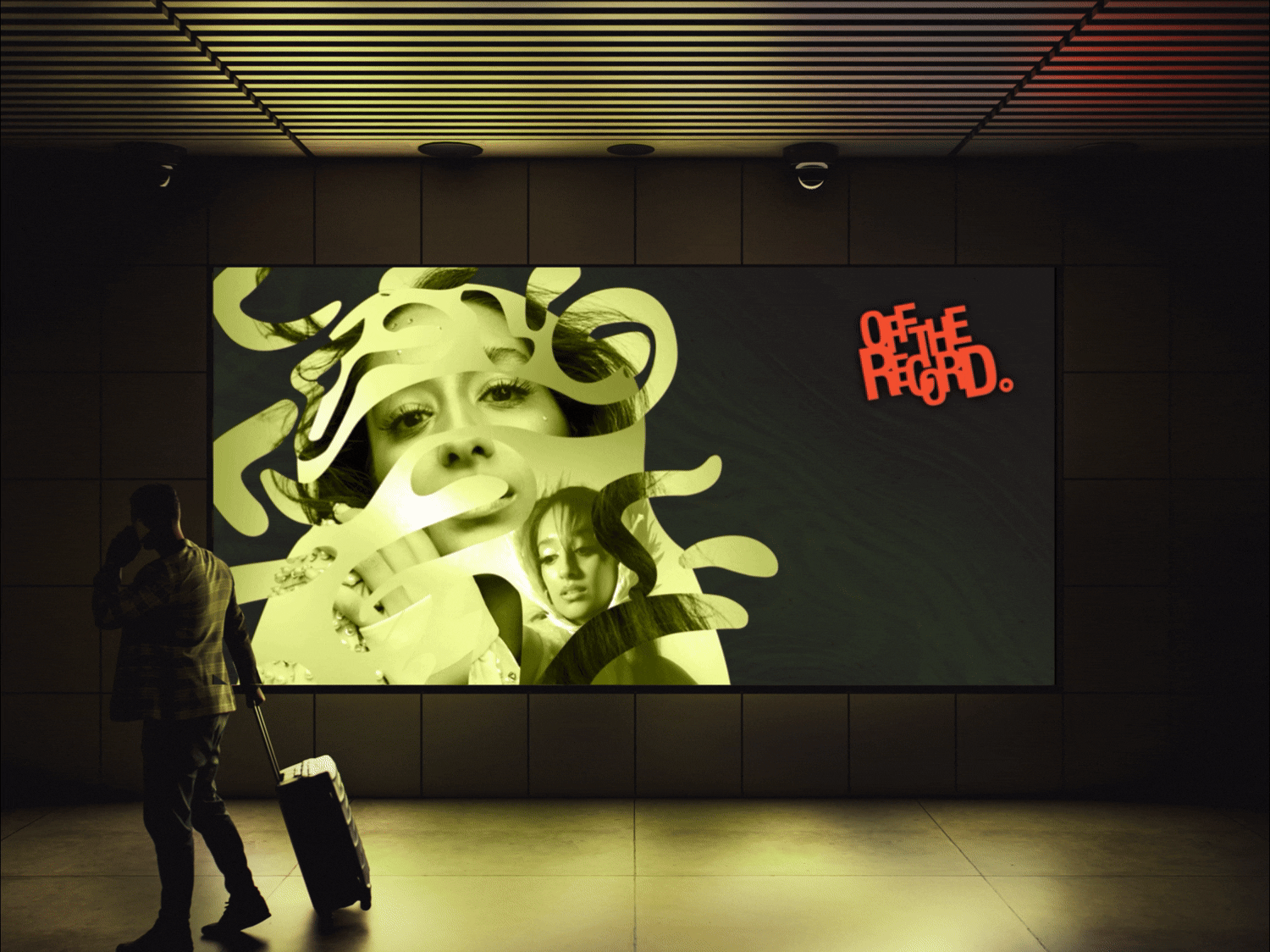 Off The Record floor poster mockip
